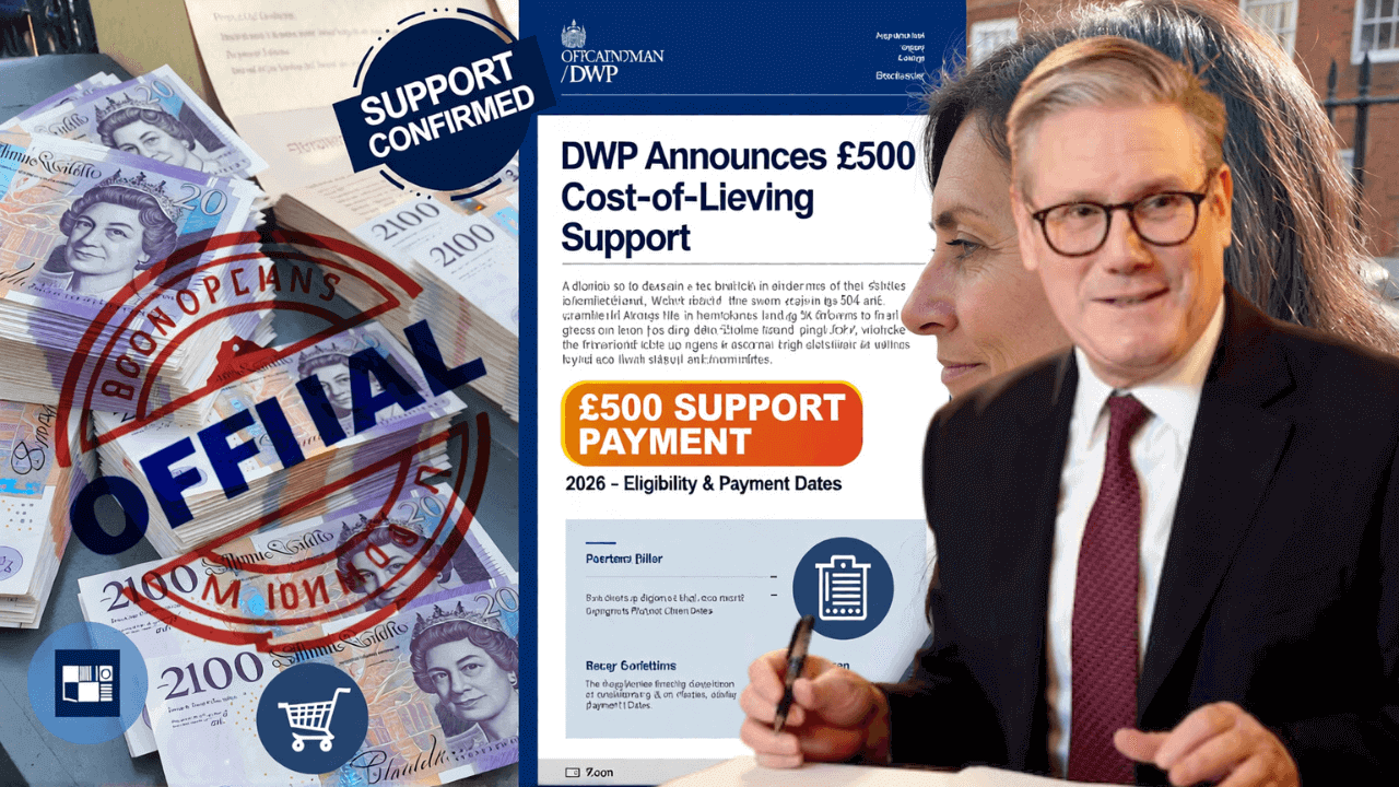 DWP Officially Announces £500 Cost‑of‑Living Support for 2026 – Check Eligibility & Payment Dates