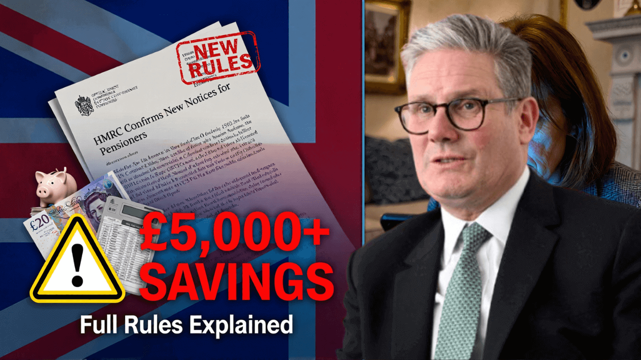 HMRC Confirms New Notices for Pensioners With £5,000+ Savings – Full Rules Explained
