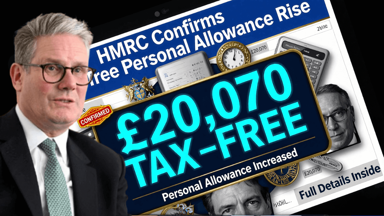 HMRC Officially Confirms Tax-Free Personal Allowance Rise to £20,070 — Full Details Inside